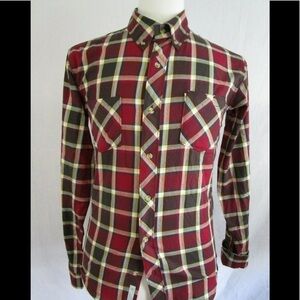 Black Scale Men’s Plaid Shirt Size S NWT